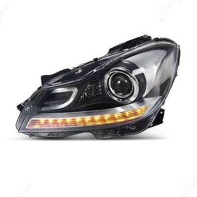 Phares LED Mercedes Classe C W204 2011-2014 Look AMG - vue rapprochée - Becquet Voiture