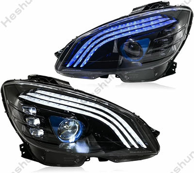 Phares LED Mercedes Classe C W204 AMG 2007-2010 - détail du montage - Becquet Voiture