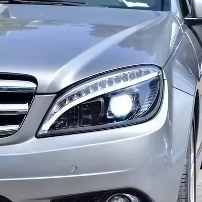 Phares LED Mercedes Classe C W204 - installé sur véhicule - Becquet Voiture