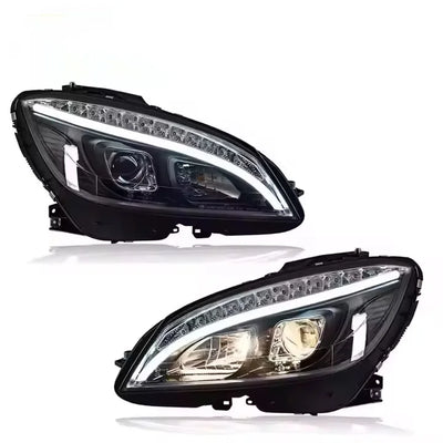 Phares LED Mercedes Classe C W204 - packshot studio - Becquet Voiture