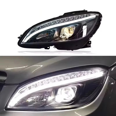 Phares LED Mercedes Classe C W204 - vue de face - Becquet Voiture