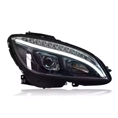 Phares LED Mercedes Classe C W204 - vue de profil - Becquet Voiture