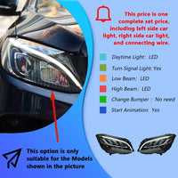 LED Headlights Mercedes C-Class W205 2015-2018 2019 Style - fitting detail - Becquet Voiture