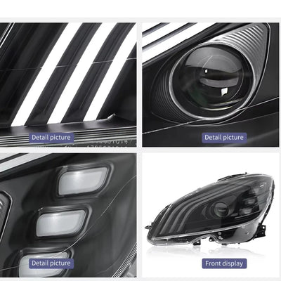 Phares LED Mercedes Classe C W205 2015-2021 - installé sur véhicule - Becquet Voiture