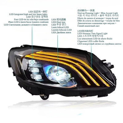 Phares LED Mercedes Classe C W205 2015-2021 - vue arrière - Becquet Voiture