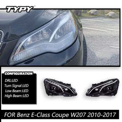 Phares LED Mercedes Classe E Coupé W207 2010-2017 - détail du montage - Becquet Voiture