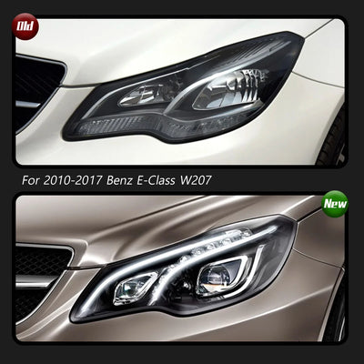 Phares LED Mercedes Classe E Coupé W207 2010-2017 - vue de profil - Becquet Voiture