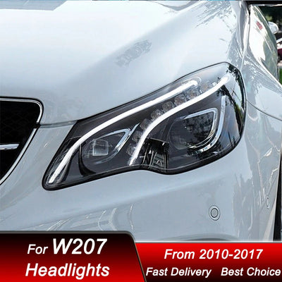 Phares LED Mercedes Classe E W207 2010-2017 - installé sur véhicule - Becquet Voiture