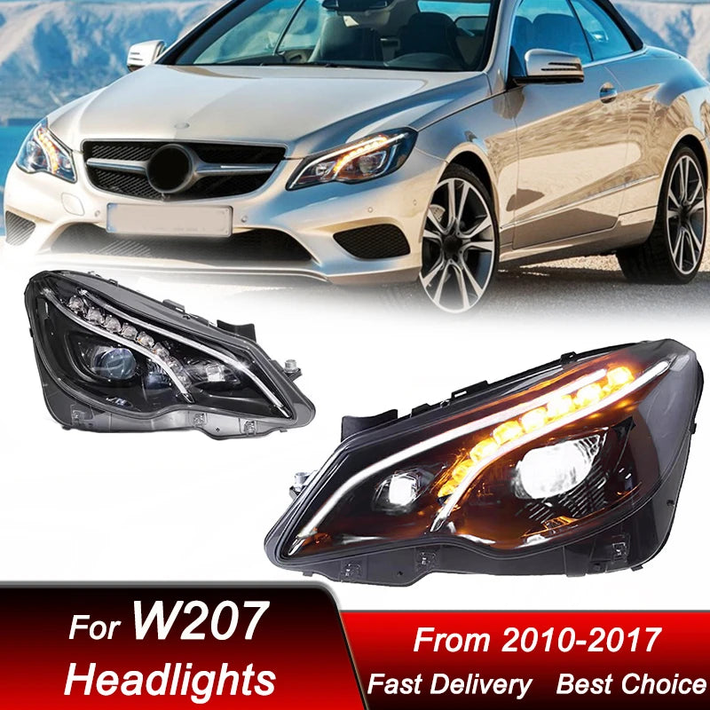 Phares LED Mercedes Classe E W207 2010-2017 - vue de face - Becquet Voiture