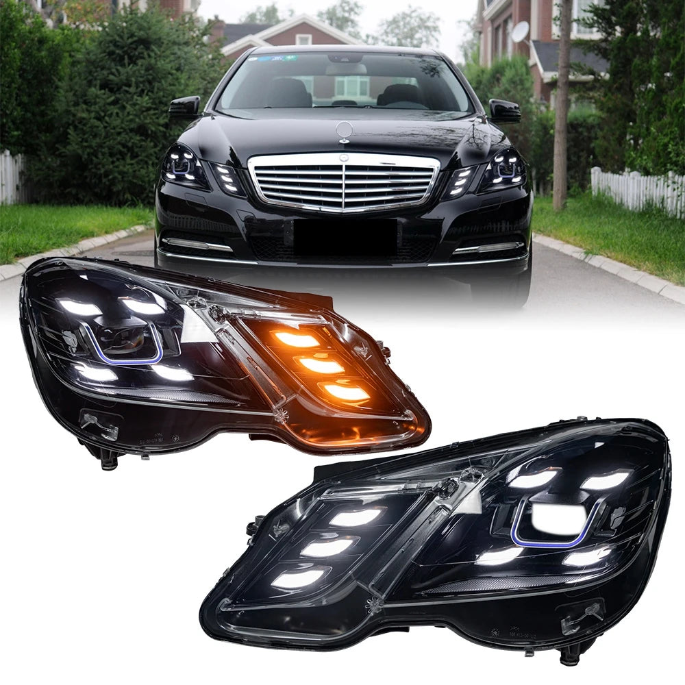 Phares LED Mercedes Classe E W212 2009-2013 - vue de face - Becquet Voiture