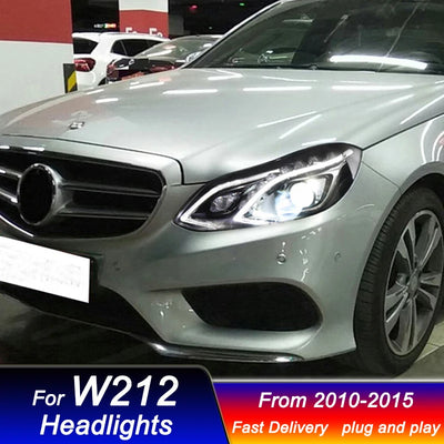 Phares LED Mercedes Classe E W212 2010-2015 - installé sur véhicule - Becquet Voiture