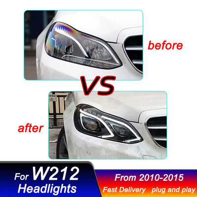 Phares LED Mercedes Classe E W212 2010-2015 - vue arrière - Becquet Voiture