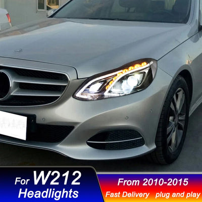 Phares LED Mercedes Classe E W212 2010-2015 - vue de face - Becquet Voiture
