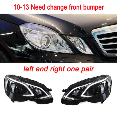Phares LED Mercedes Classe E W212 2010-2015 - vue rapprochée - Becquet Voiture