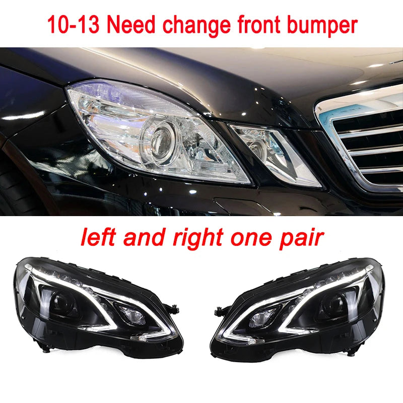 LED-Scheinwerfer Mercedes E-Klasse W212 2010–2015 - Nahansicht - Becquet Voiture