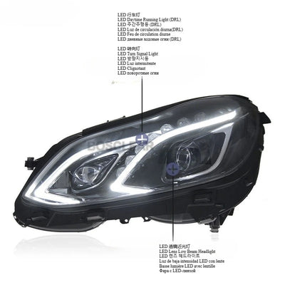 Phares LED Mercedes Classe E W212 2013-2016 - vue arrière - Becquet Voiture