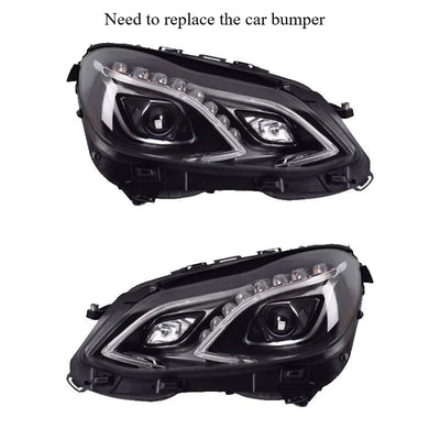 Phares LED Mercedes Classe E W212 2013-2016 - vue rapprochée - Becquet Voiture