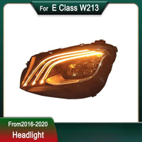Phares LED Mercedes Classe E W213 2016-2020 DRL Dynamique AMG - installé sur véhicule - Becquet Voiture