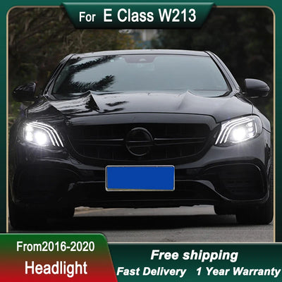 Phares LED Mercedes Classe E W213 2016-2020 DRL Dynamique AMG - packshot studio - Becquet Voiture