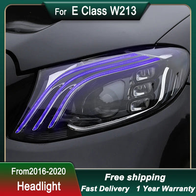 Phares LED Mercedes Classe E W213 2016-2020 DRL Dynamique AMG - vue arrière - Becquet Voiture