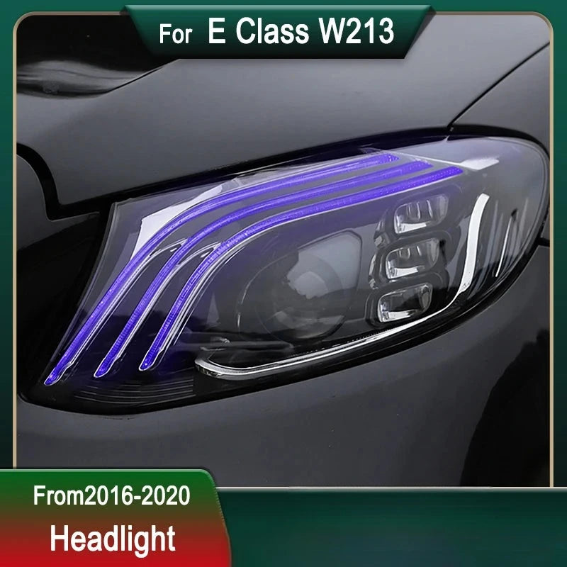 Phares LED Mercedes Classe E W213 2016-2020 DRL Dynamique AMG - vue arrière - Becquet Voiture