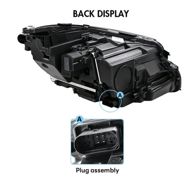 Phares LED Mercedes Classe E W213 2016-2021 AMG - vue de trois-quarts - Becquet Voiture