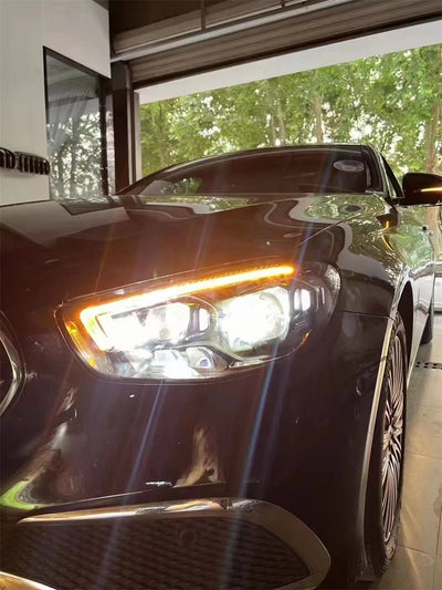 Phares LED Mercedes Classe E W213 DRL Sunshine - vue arrière - Becquet Voiture