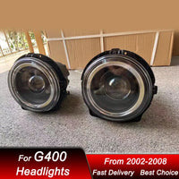 LED Headlights Mercedes G-Class W463 2002-2008 - fitted on vehicle - Becquet Voiture