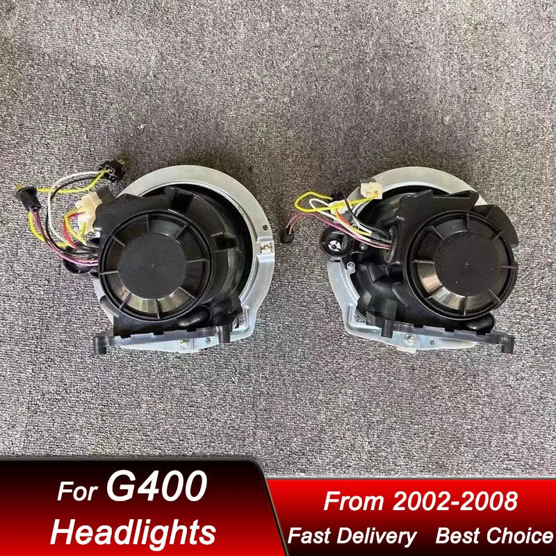 LED Headlights Mercedes G-Class W463 2002-2008 - studio packshot - Becquet Voiture