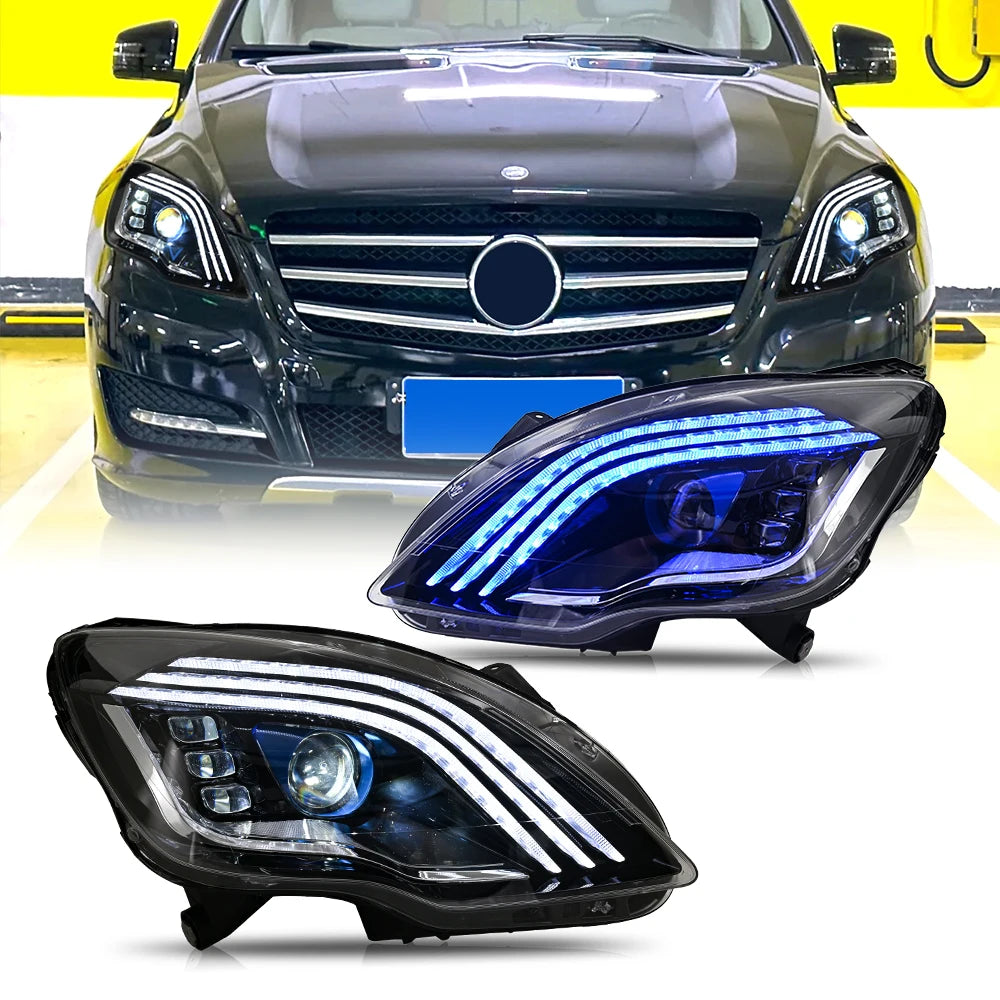 Phares LED Mercedes Classe R W251 2010-2017 - vue de face - Becquet Voiture