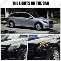 LED-Scheinwerfer Mercedes R-Klasse W251 R300 R500 2011–2017 - Seitenansicht - Becquet Voiture