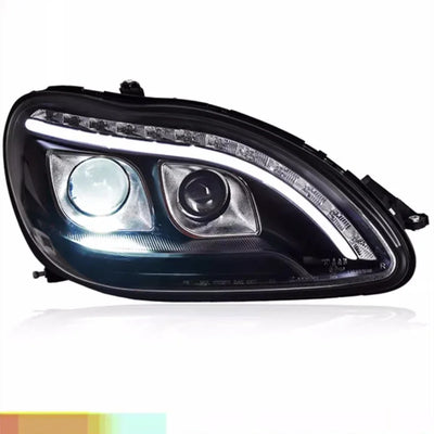 Phares LED Mercedes Classe S W220 S280 S320 S500 1998-2005 DRL - vue de profil - Becquet Voiture