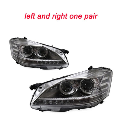 Phares LED Mercedes Classe S W221 2006-2009 - détail du montage - Becquet Voiture