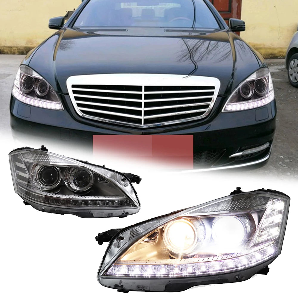 Phares LED Mercedes Classe S W221 2006-2009 - vue de face - Becquet Voiture