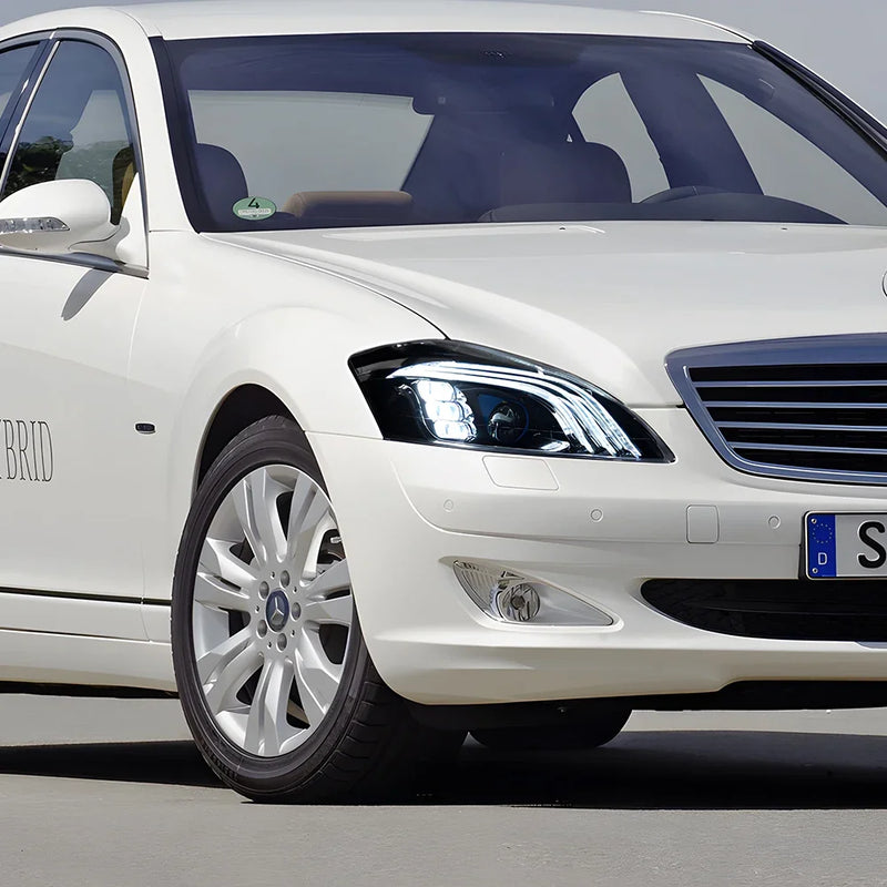 Phares LED Mercedes Classe S W221 2006-2013 (réf. 2) - installé sur véhicule - Becquet Voiture