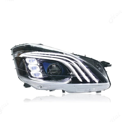 Phares LED Mercedes Classe S W221 Clignotant Dynamique - packshot studio - Becquet Voiture