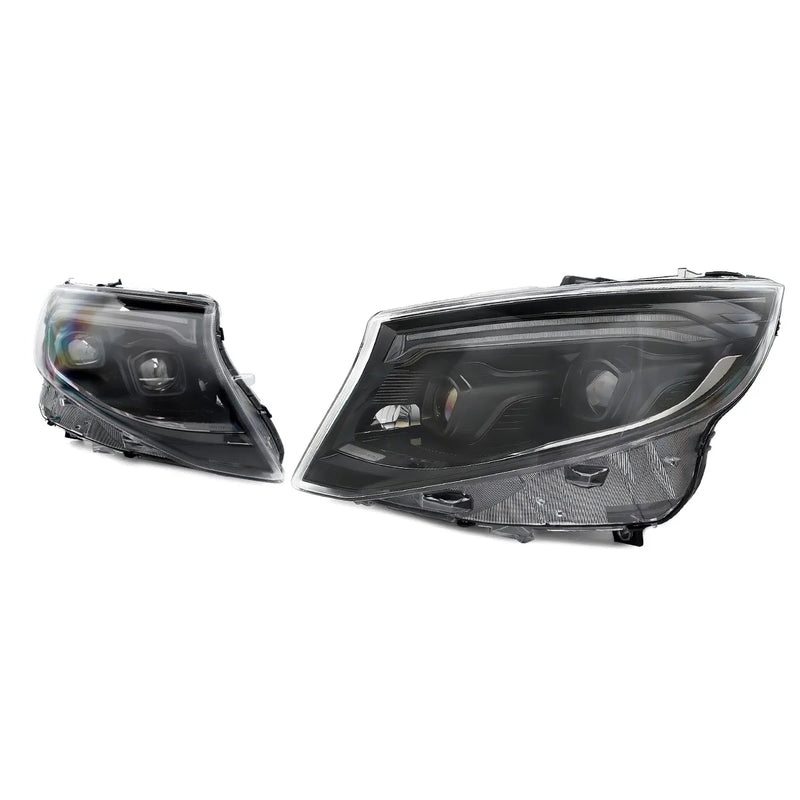 LED-Scheinwerfer Mercedes V-Klasse W447 V220 2015–2023 - am Fahrzeug montiert - Becquet Voiture