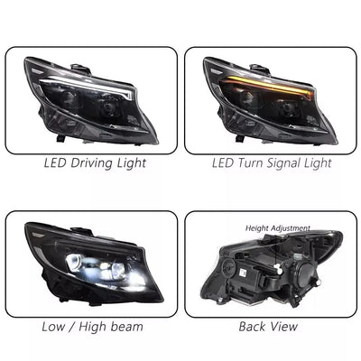 Phares LED Mercedes Classe V W447 V220 2015-2023 - vue arrière - Becquet Voiture