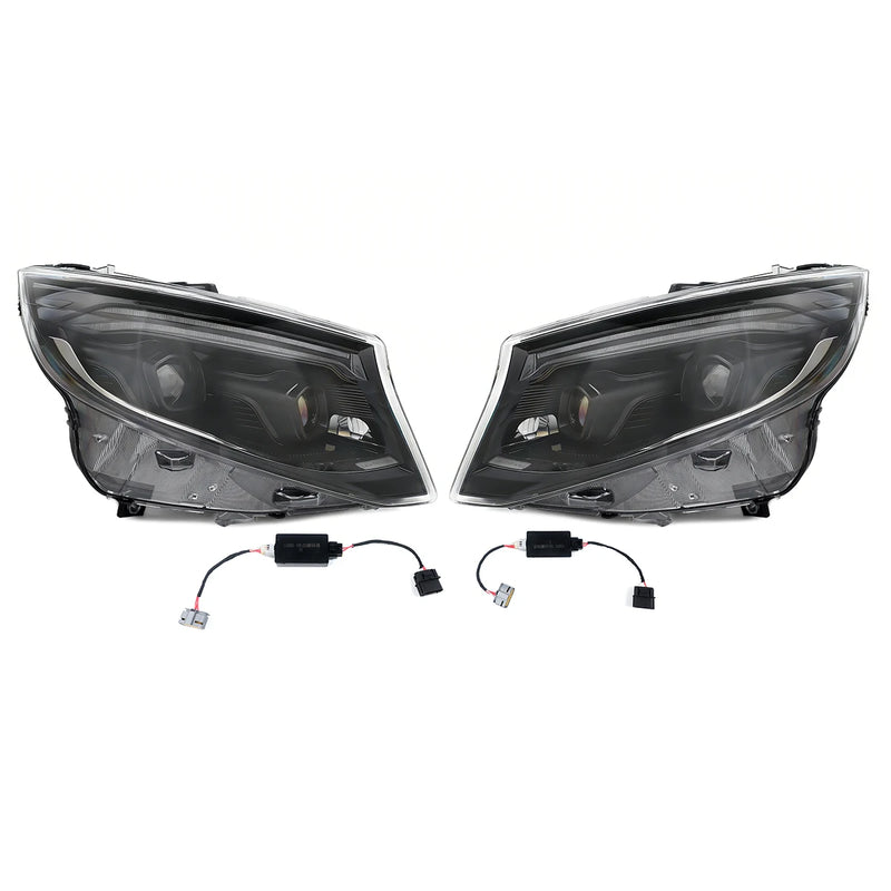 LED-Scheinwerfer Mercedes V-Klasse W447 V220 2015–2023 - Draufsicht - Becquet Voiture