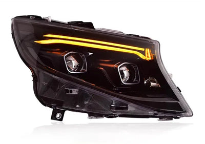 Phares LED Mercedes Classe V W447 V220 2015-2023 - vue de trois-quarts - Becquet Voiture