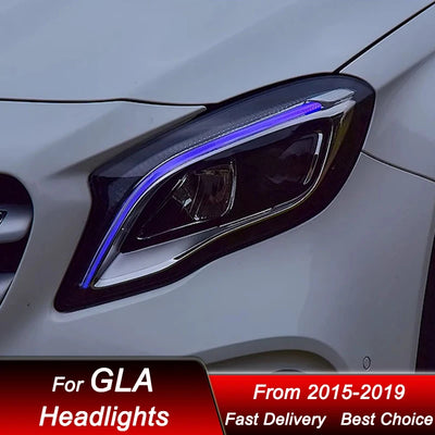 Phares LED Mercedes GLA X156 2015-2020 - installé sur véhicule - Becquet Voiture