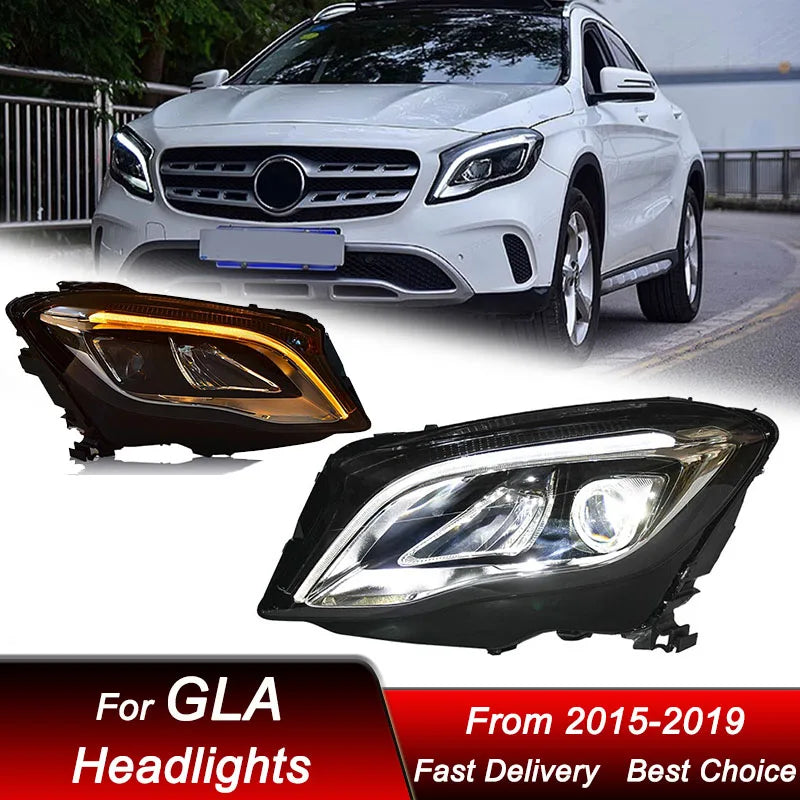 Phares LED Mercedes GLA X156 2015-2020 - vue de face - Becquet Voiture