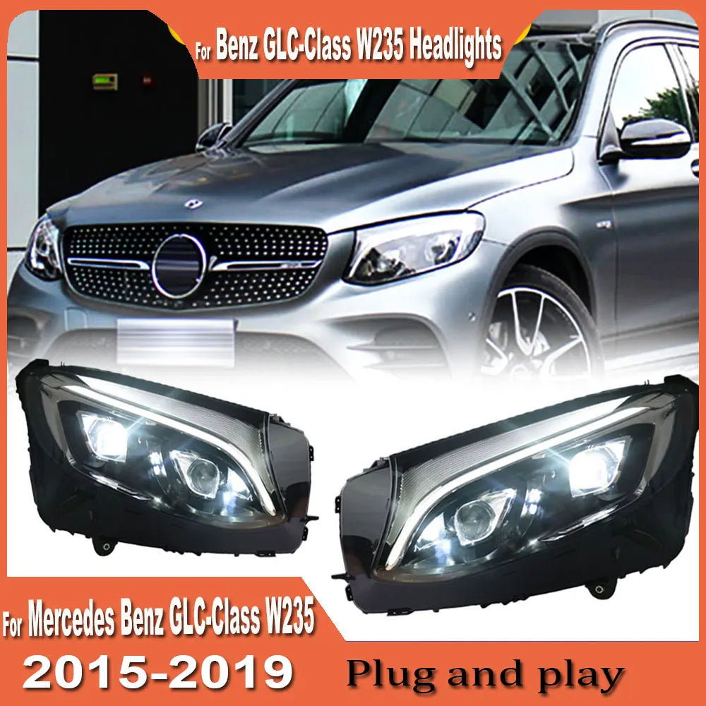 Phares LED Mercedes GLC W253 2016-2019 - vue de face - Becquet Voiture