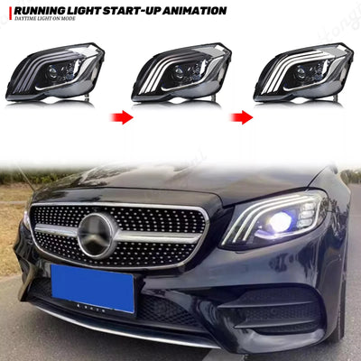 Phares LED Mercedes GLK350 GLK250 2013-2015 Look AMG - installé sur véhicule - Becquet Voiture