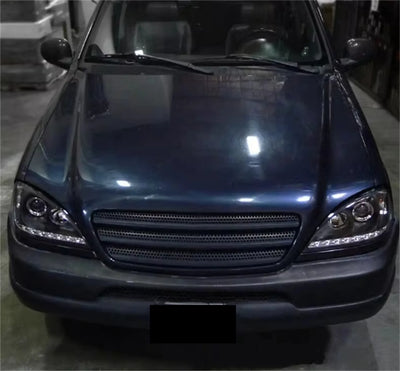 Phares LED Mercedes ML W163 ML280 Angel Eyes DRL Diurne - packshot studio - Becquet Voiture