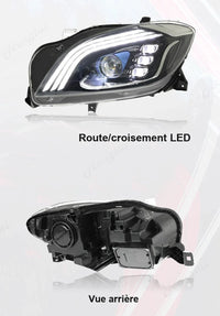 LED Headlights Mercedes ML W166 2012-2015 AMG Projector Lens - fitted on vehicle - Becquet Voiture