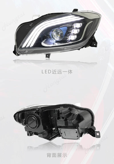 Phares LED Mercedes ML W166 2012-2015 Lentille Projecteur AMG - installé sur véhicule - Becquet Voiture