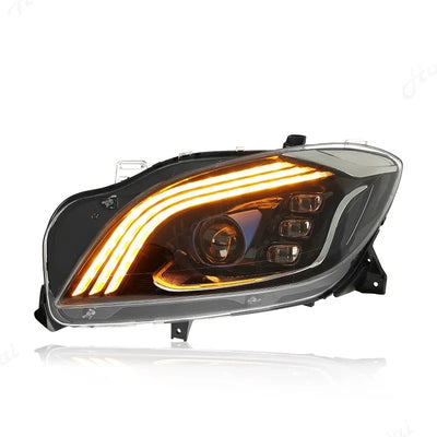 Phares LED Mercedes ML W166 2012-2015 Lentille Projecteur AMG - vue de profil - Becquet Voiture