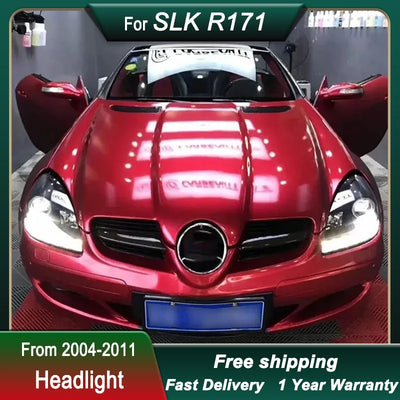 Phares LED Mercedes SLK R171 SLK200 SLK300 2004-2011 DRL - packshot studio - Becquet Voiture