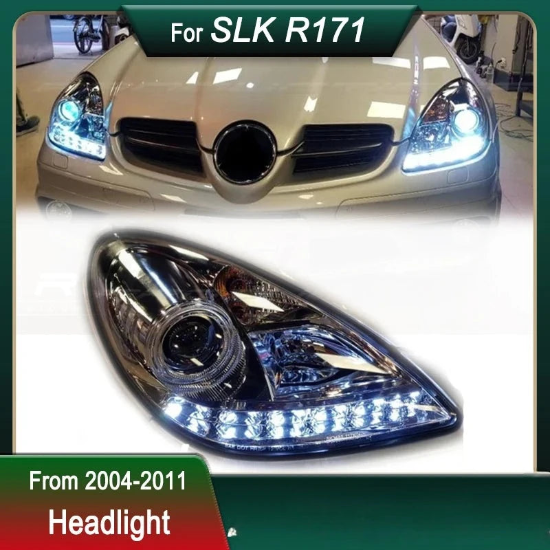Phares LED Mercedes SLK R171 SLK200 SLK300 2004-2011 DRL - vue de face - Becquet Voiture